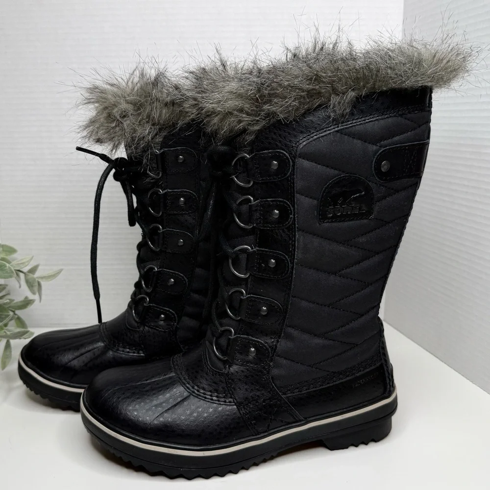 Sorel TOFINO™ II Women's Waterproof Boot Black Calf High Outdoor Boots W Size 6